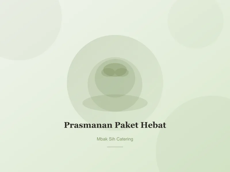 Foto Prasmanan Paket Hebat — Mbak Sih Catering